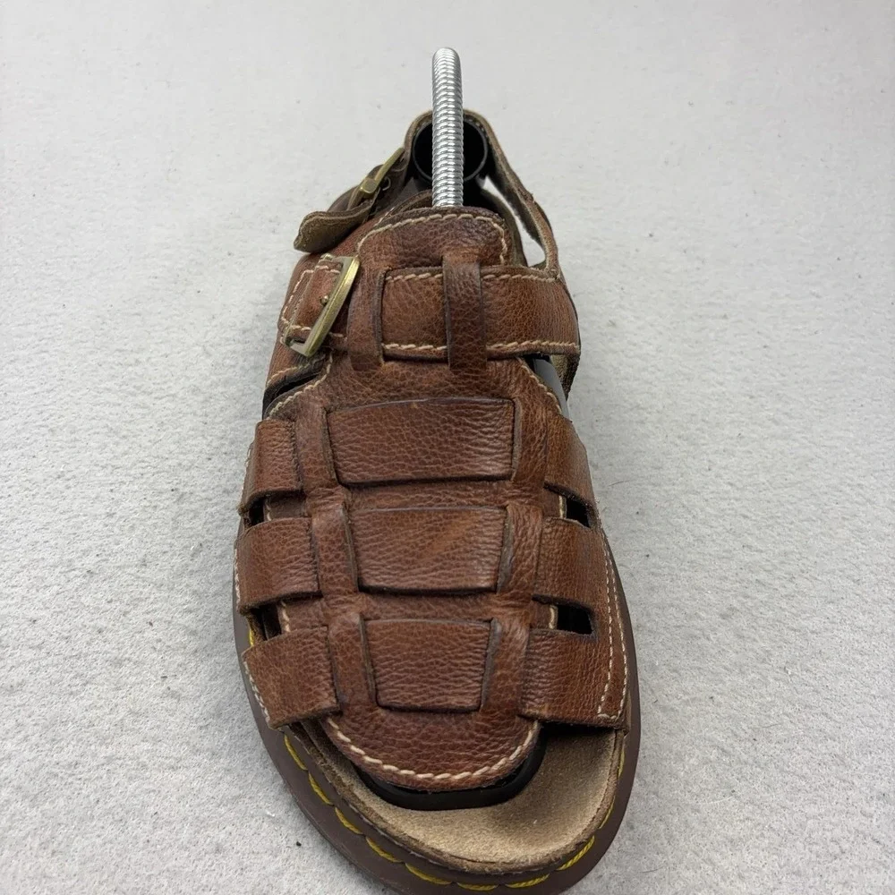 Vintage Dr. Martens Sandals Shoes Mens Size 11 Brown Leather Fisherman 10015